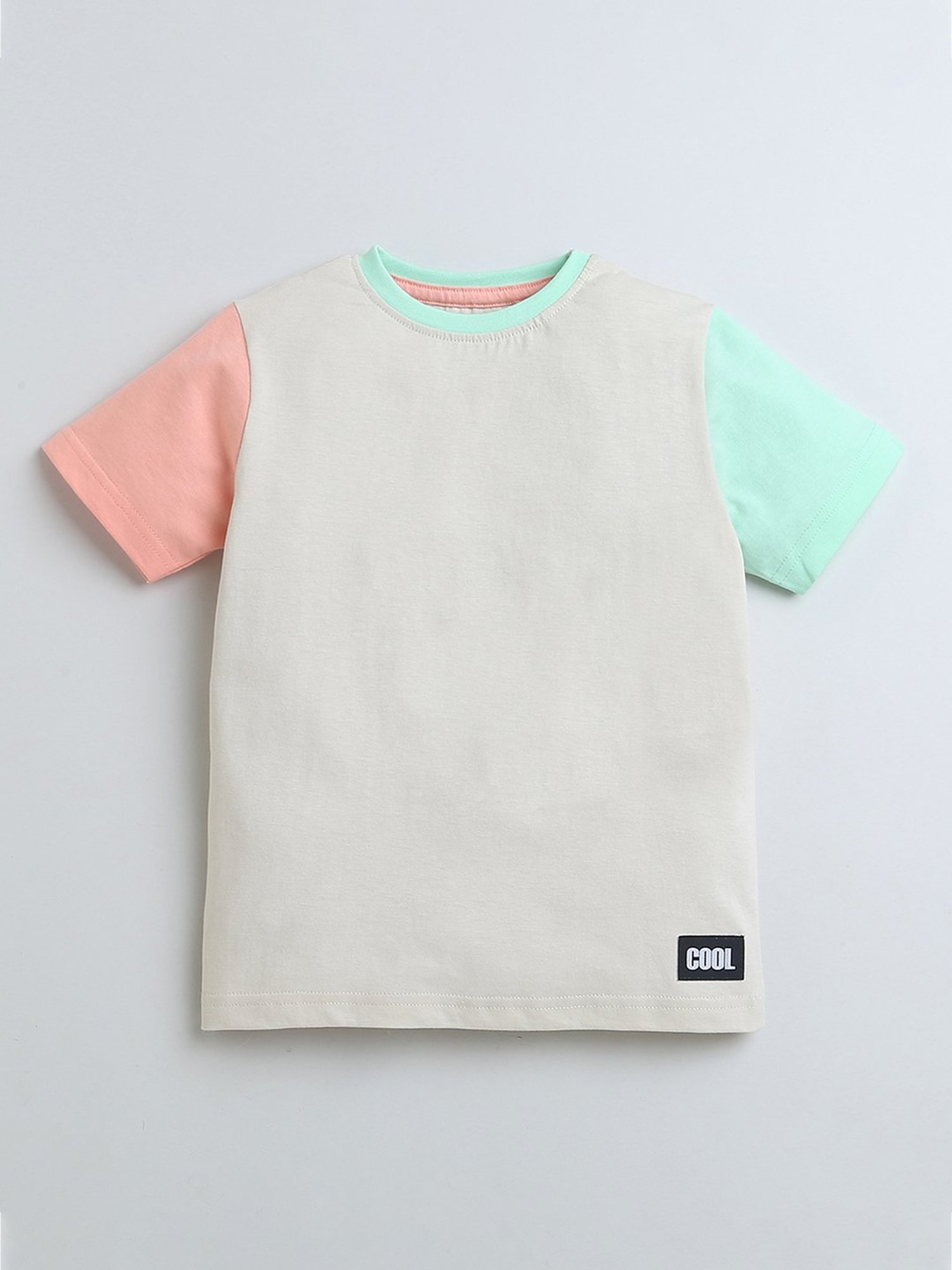 Bumzee Kids Multicolor Color Block T-Shirt with Shorts