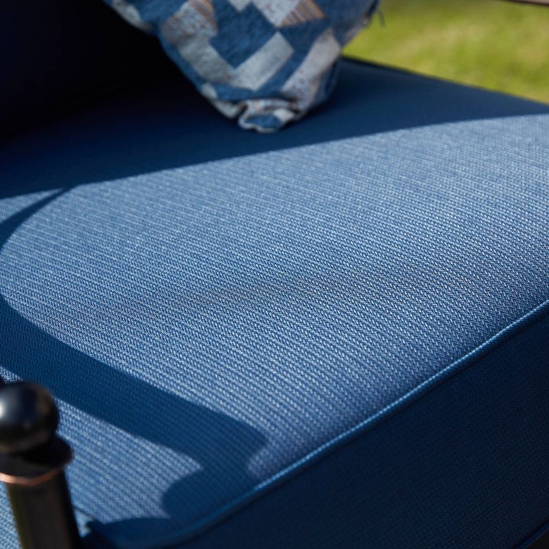 3pc Patio Steel Patio Seating Sets Blue  Lokatse