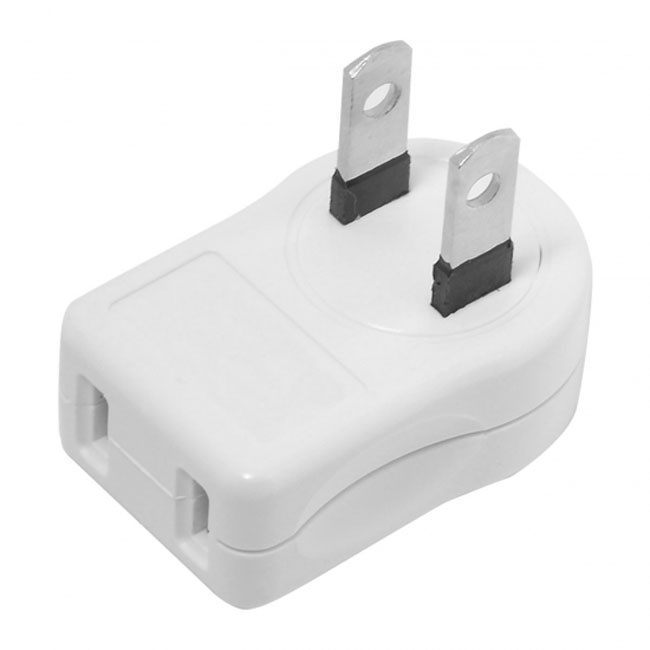 Jimier NEMA 1-15P USA Outlet Saver Power Extension Adapter 2-prong 2 Outlets 90 Degree Up Down Angled PW-014-UP