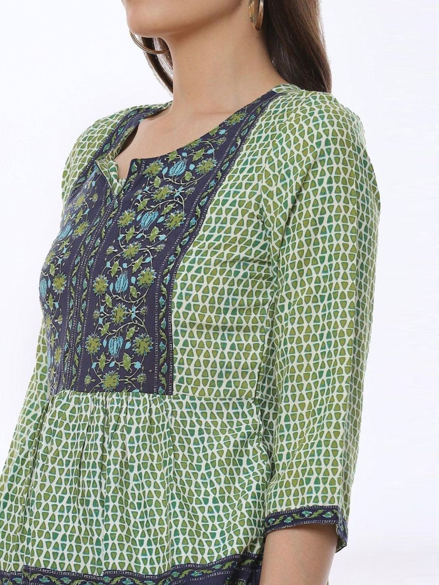 Rangriti Green Printed Top