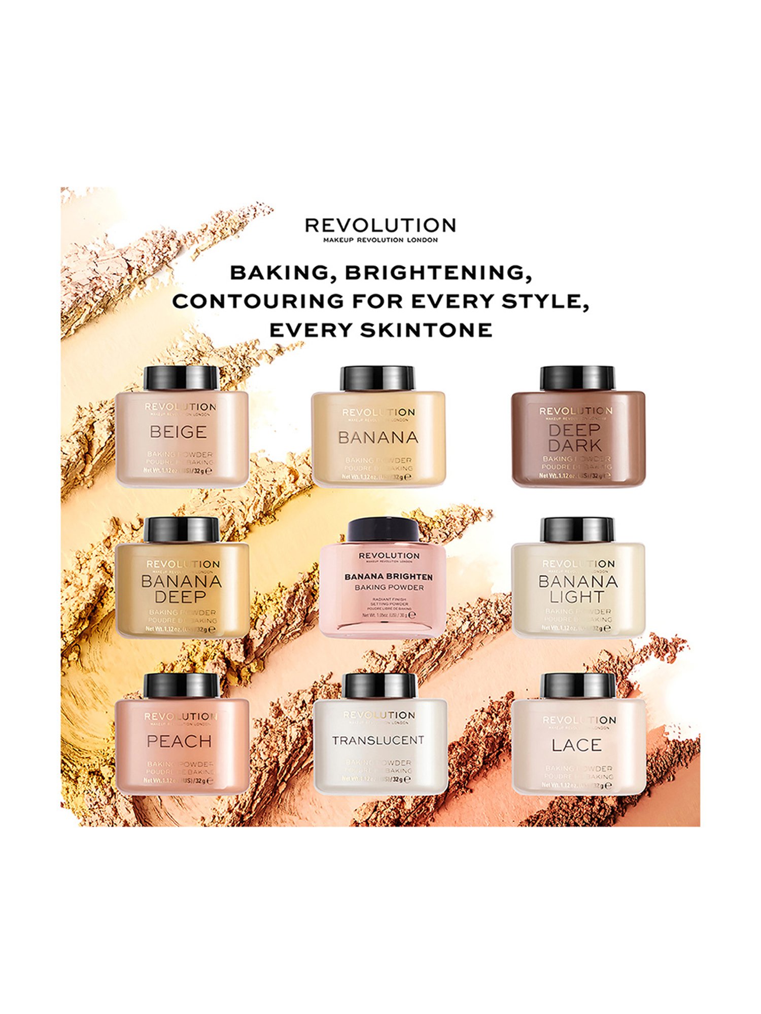 Makeup Revolution Banana Brighten Baking Powder - 30 gm
