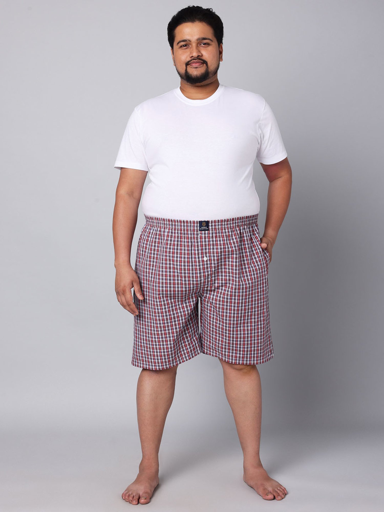Urban Scottish Multi Cotton Regular fit Checks Boxers