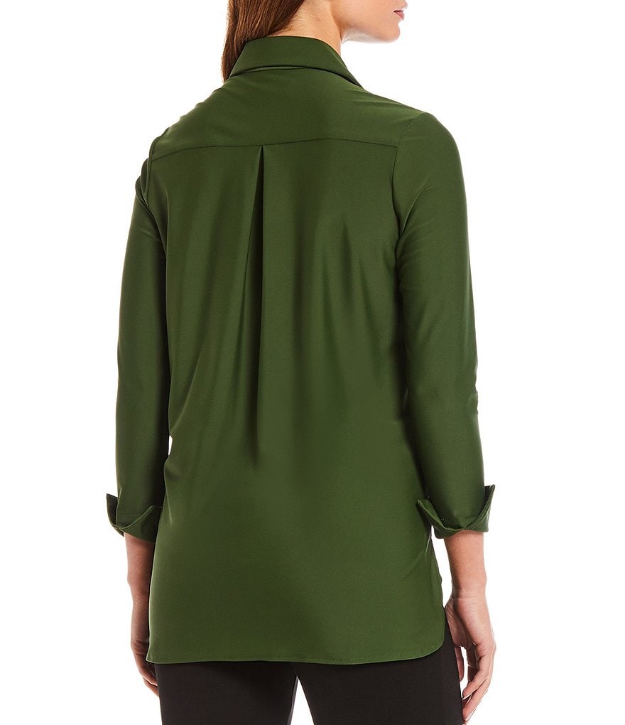 Jude Connally Hadley Roll-Tab Sleeve Point Collar Tunic