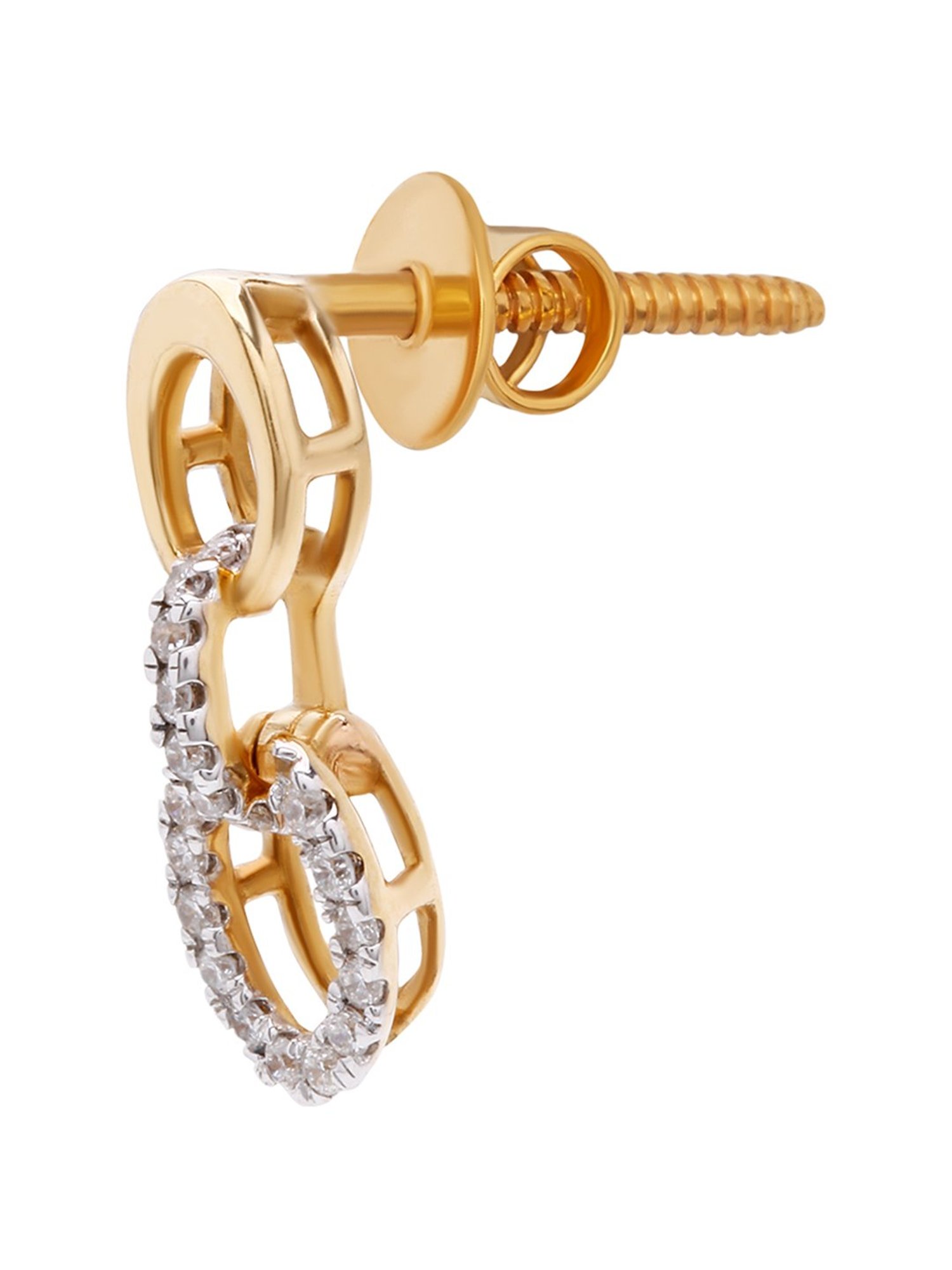 Waman Hari Pethe Jewellers 18k Gold & Diamond Earrings for Women