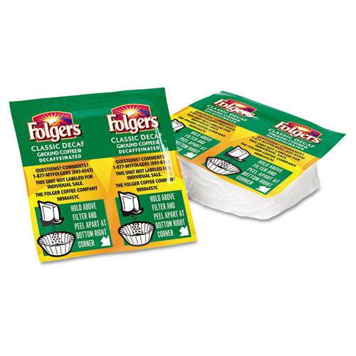 Folgers Coffee Classic Roast Decaffeinated 9/10oz Vacket Pack 42/Carton 06927