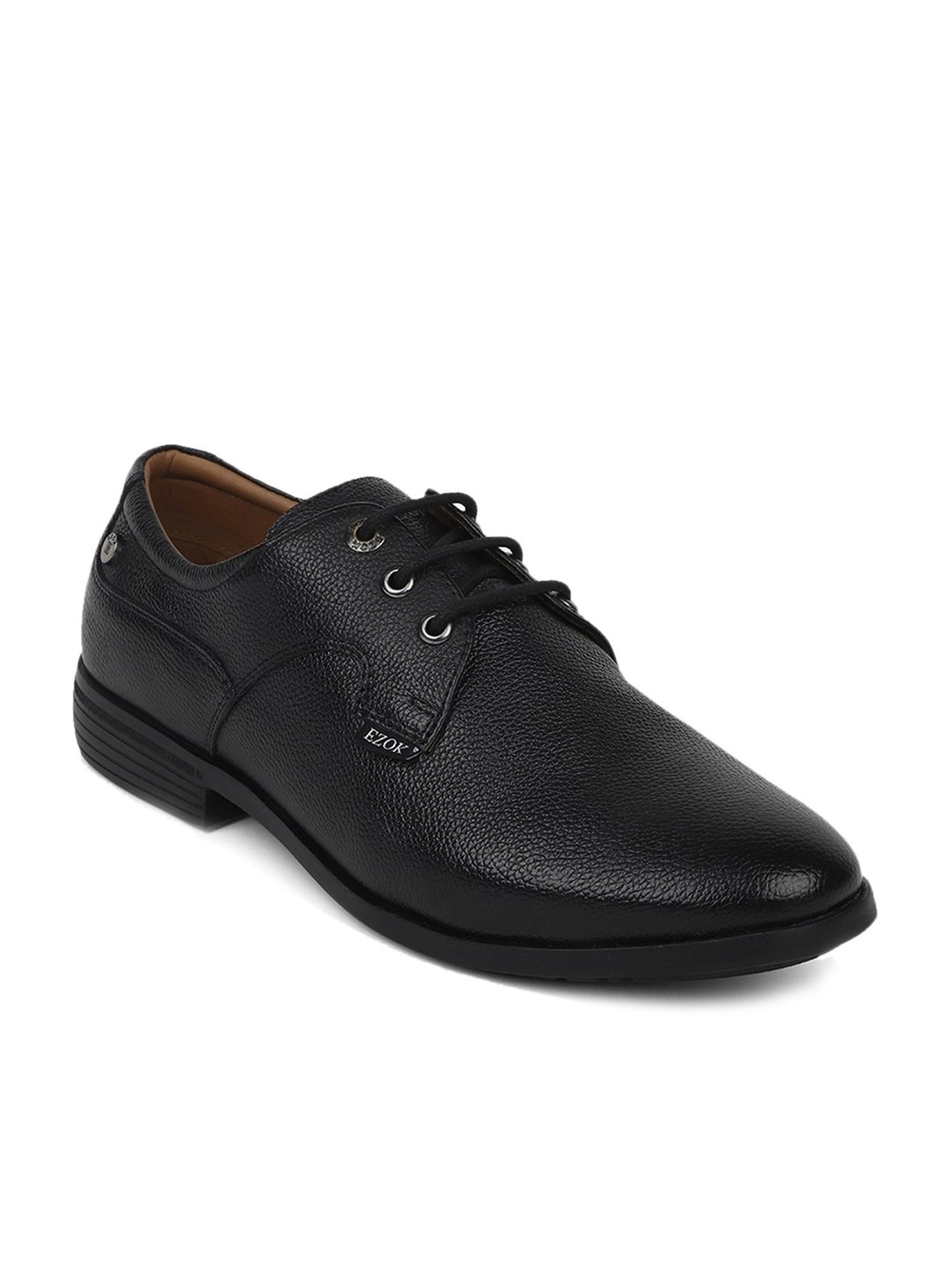 EZOK Men's Black Derby Shoes