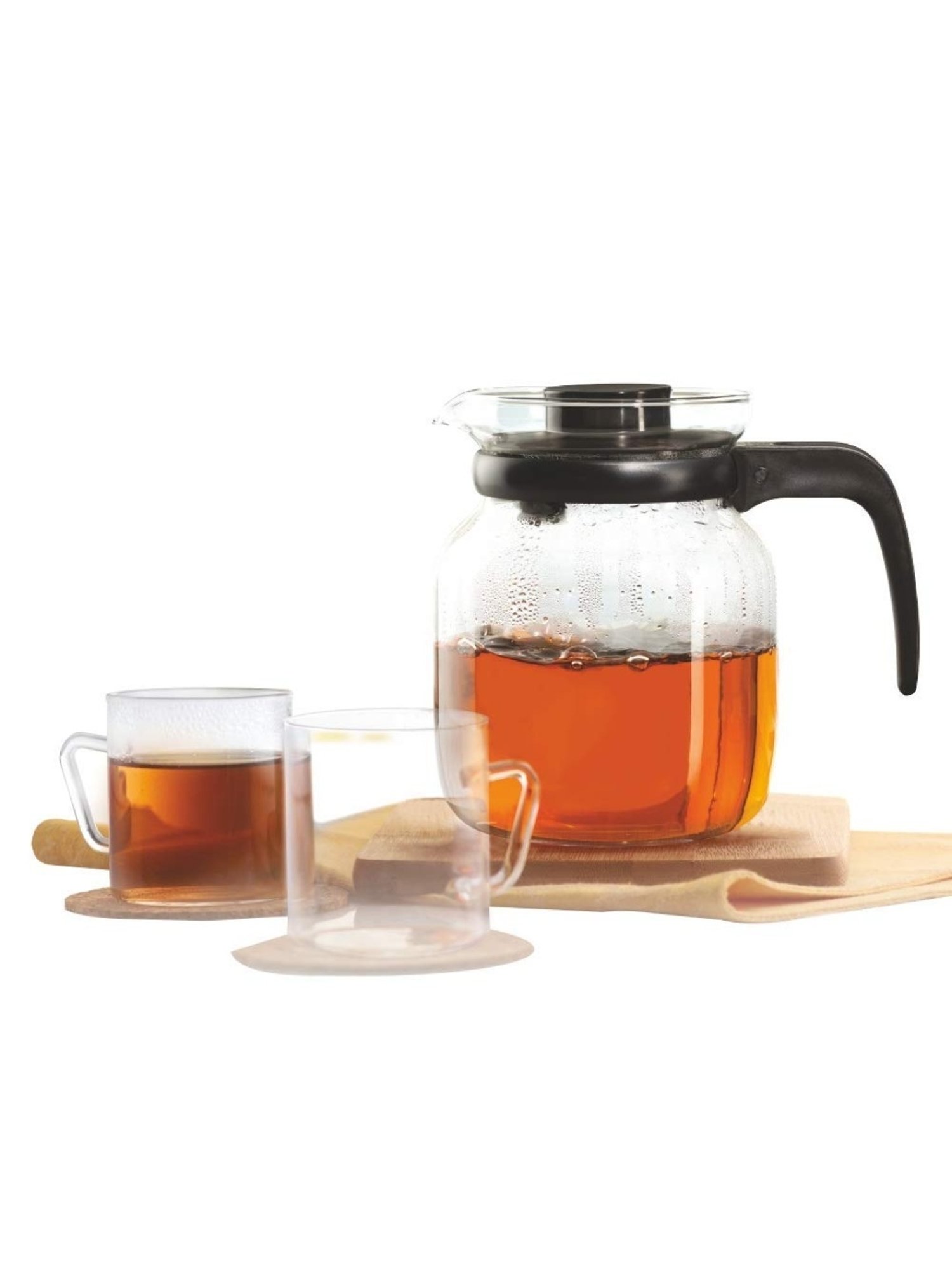 Borosil Transparent Tea Set 190 ml (5 Pieces)