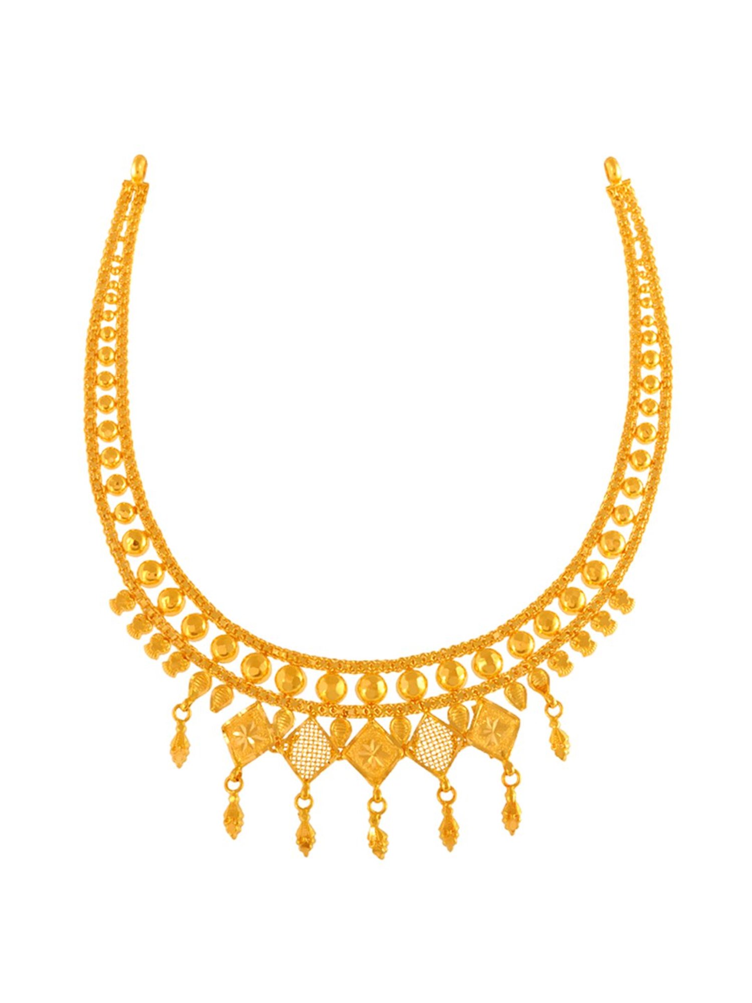 CKC Repouss&iquest; Work Rudraksha Gold Extender Neck Chain: Spiritual Elegance