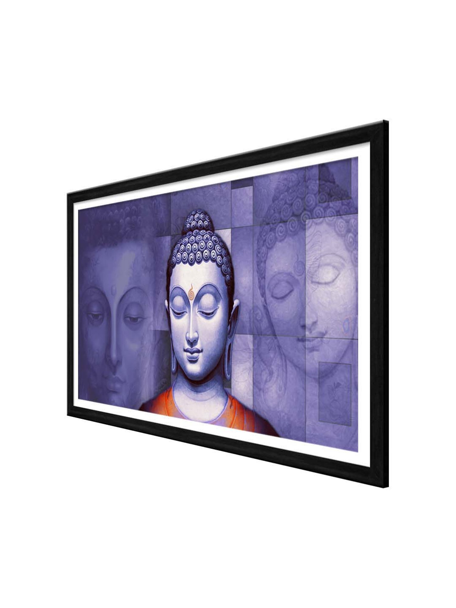 999store Purple & White Buddha Canvas Painting