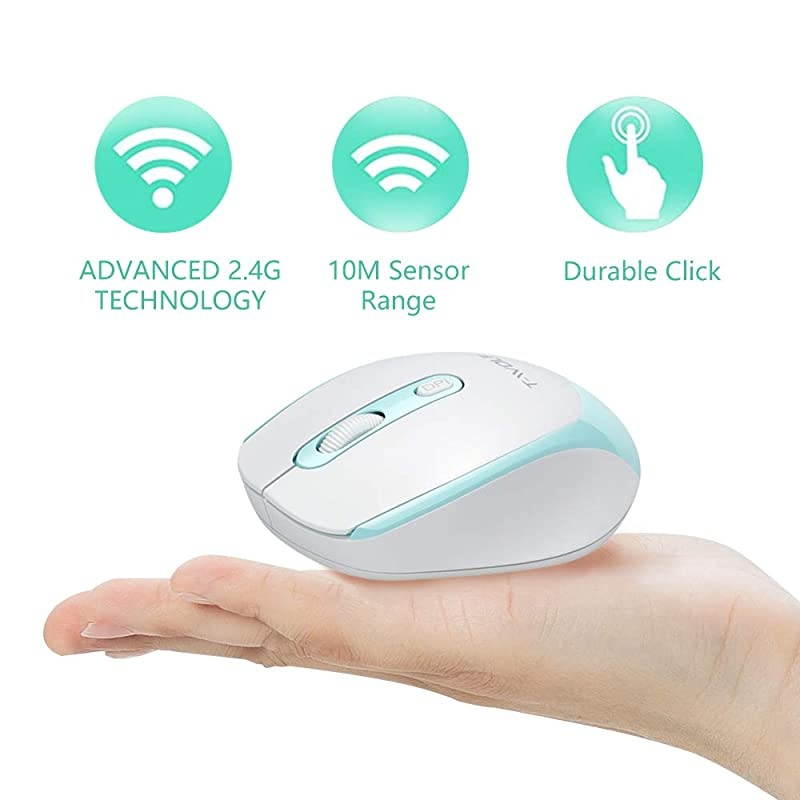 Computer Wireless Mouse Travel Size Laptop Wireless Mouse Silent Mouse with USB Receiver 3 Adjustable DPI Portable Optical Mouse Computer MiceBattery Included for Laptop Notebook PC