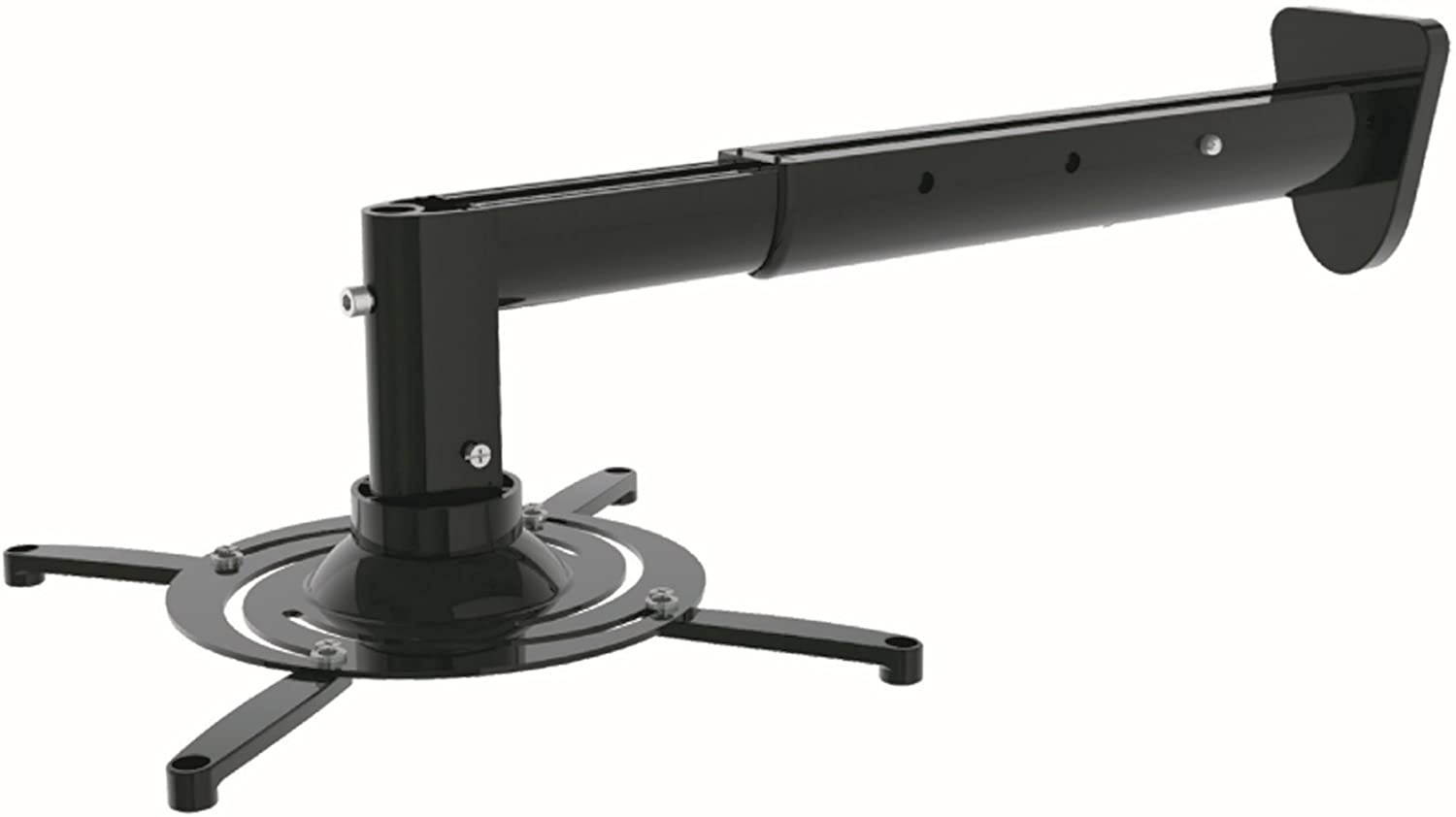 XtremPro Universal Projector Wall Mount Bracket, Adjustable Rotation 360&deg;, Tilt &plusmn;30&deg;, Extendable 16.1" to 24.9", 22lbs w/Hardware kit Easy Installation - Black (41122)