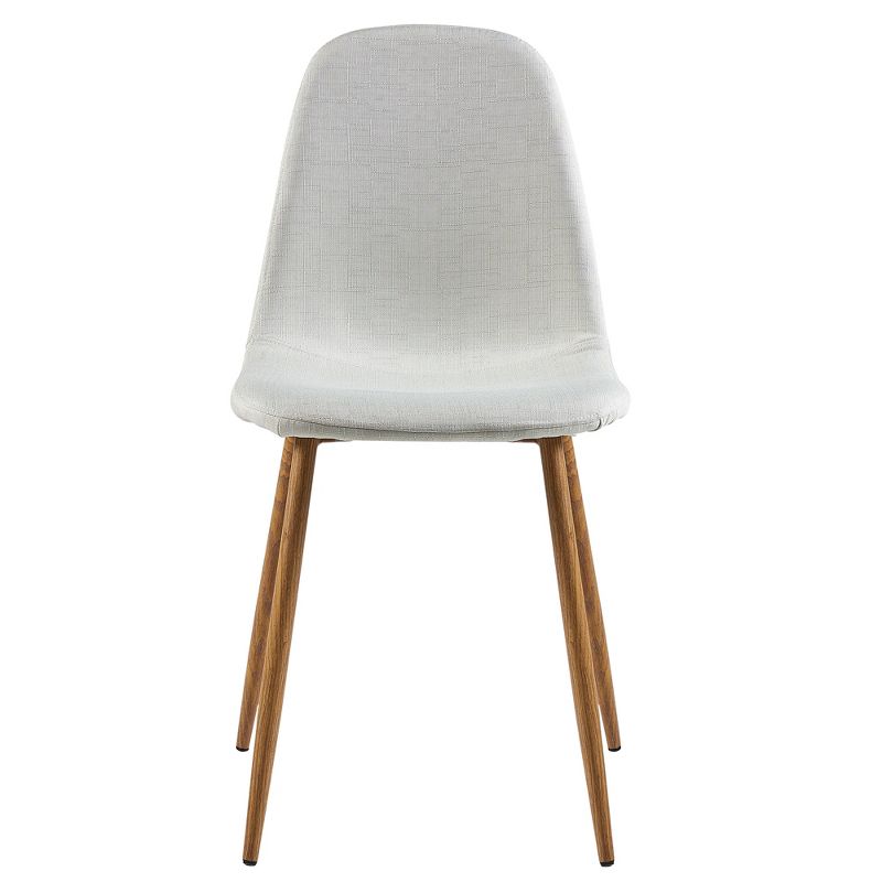 Set of 2 Minimalista Fabric Chairs White - Versanora