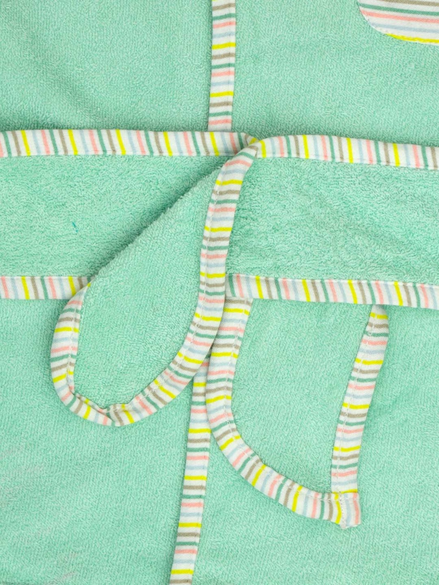 Creeva Melodious Black & Turkish Micro Terry 225 GSM Kids Hooded Bathrobe 4-5 Years With Pocket