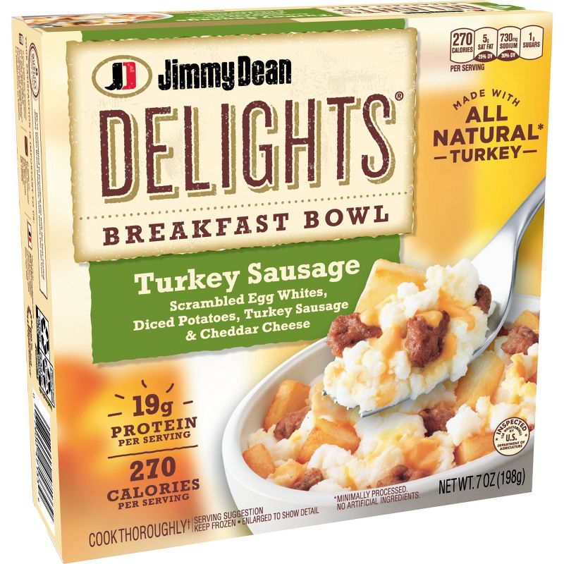 Jimmy Dean Delights Frozen Turkey Sausage Breakfast Bowl - 7oz