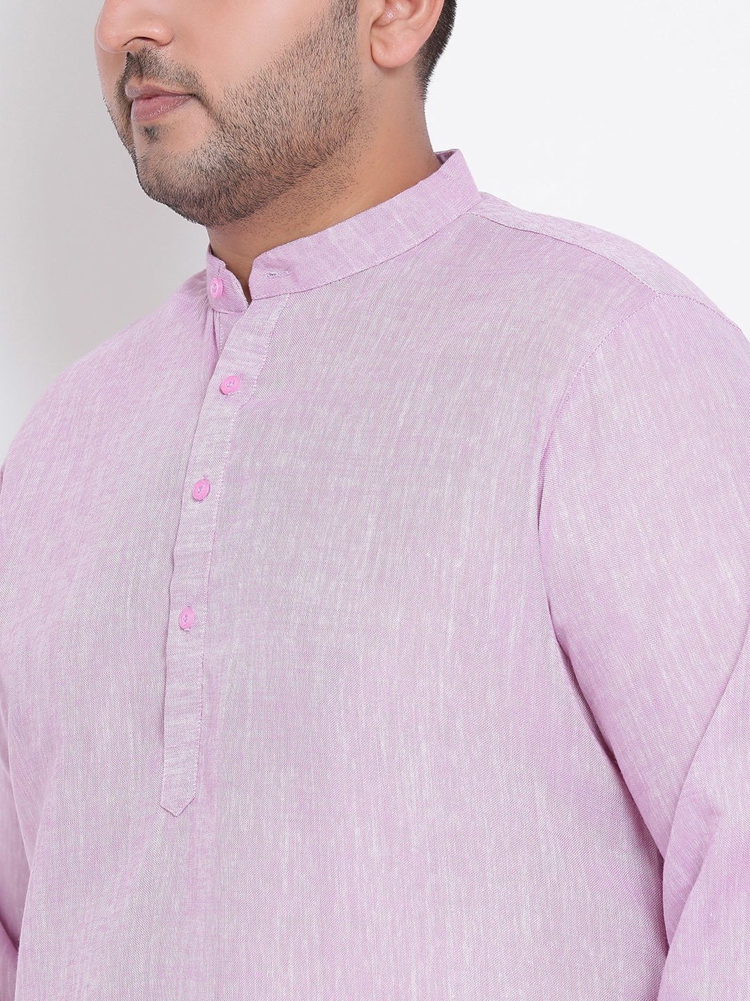 Manthan Red Full Sleeves Solid Kurta