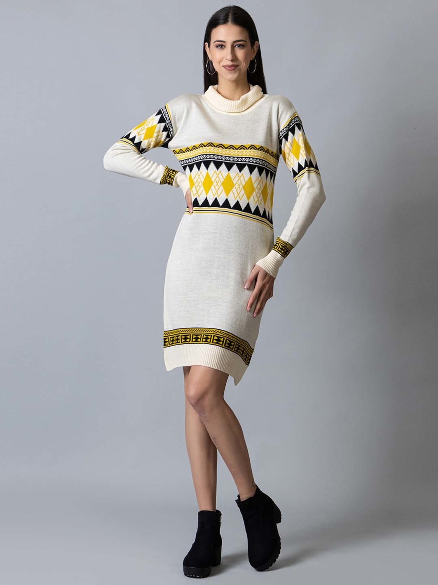 Club York White Embroidered Shift Dress