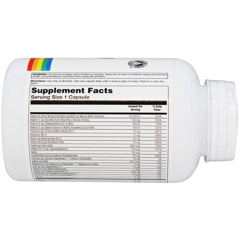 Solaray Once Daily High Energy Multi-Vita-Min Iron-Free  -  120 Count