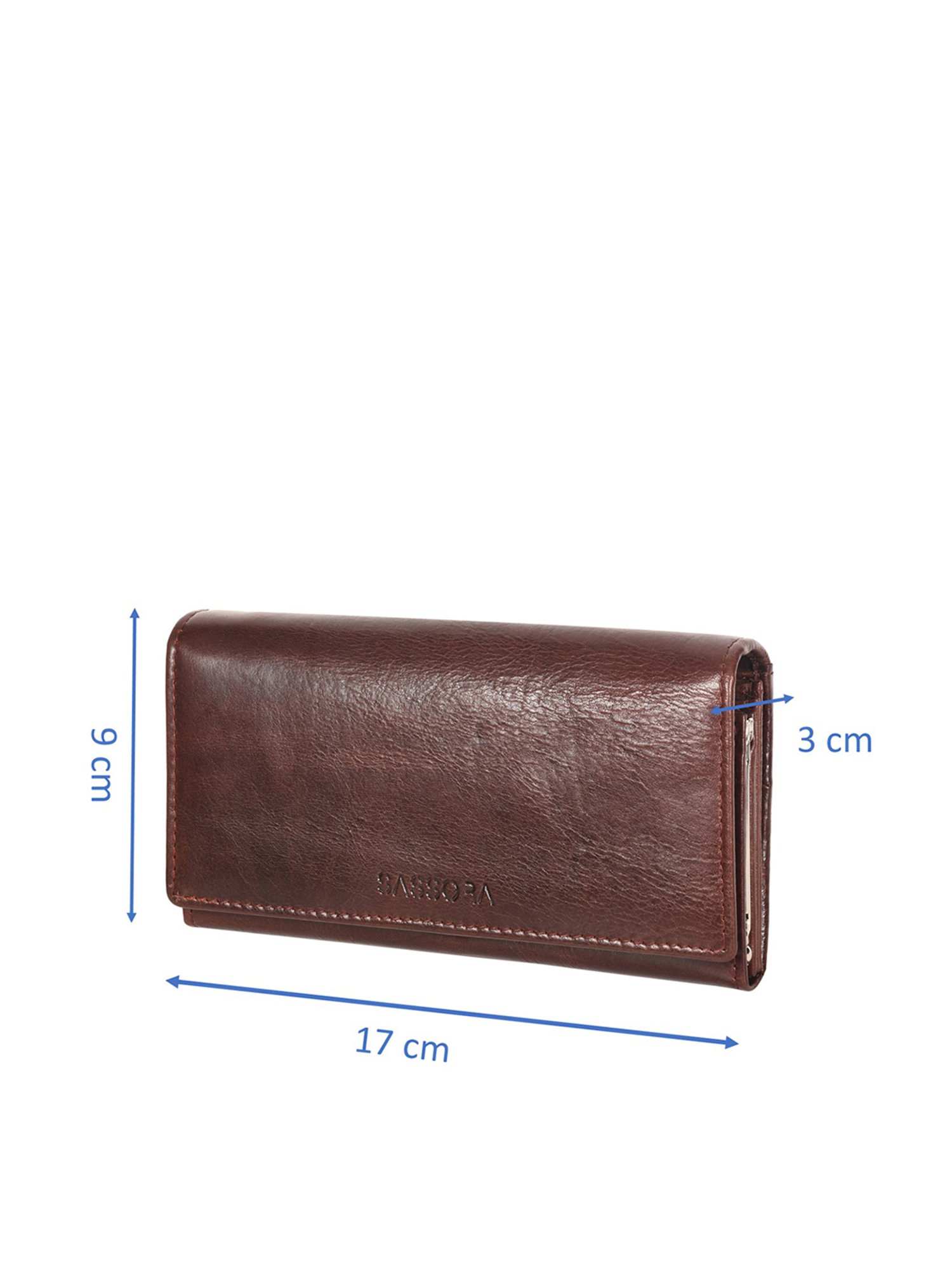SASSORA Brown Solid Rfid Wallet for Women