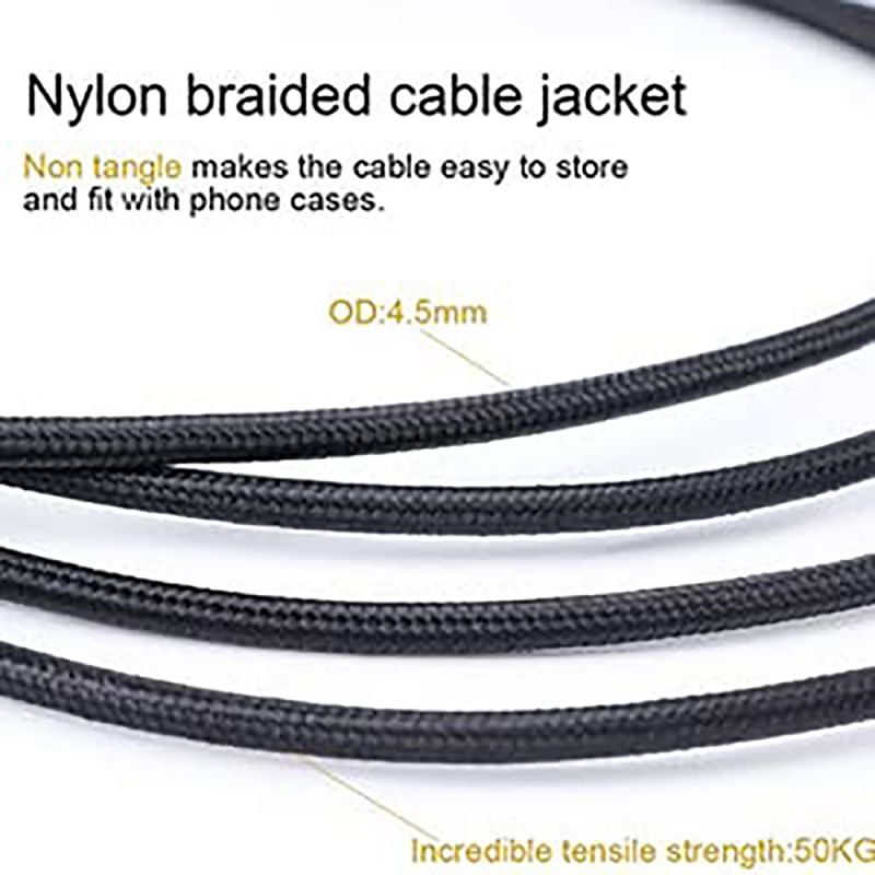 SatelliteSale 3.5mm Male to Male Aux Audio Cable 90 Degree Right Angle 6 Feet