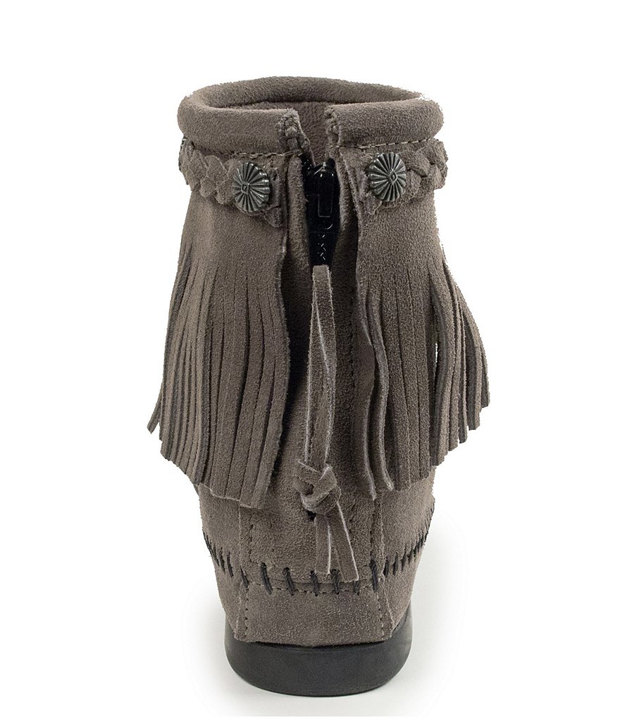 Minnetonka Concho Suede Fringe Boots