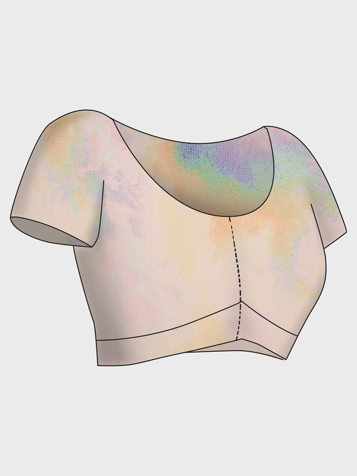 navyasa by liva Blue Printed Saree With Unstitched Blouse