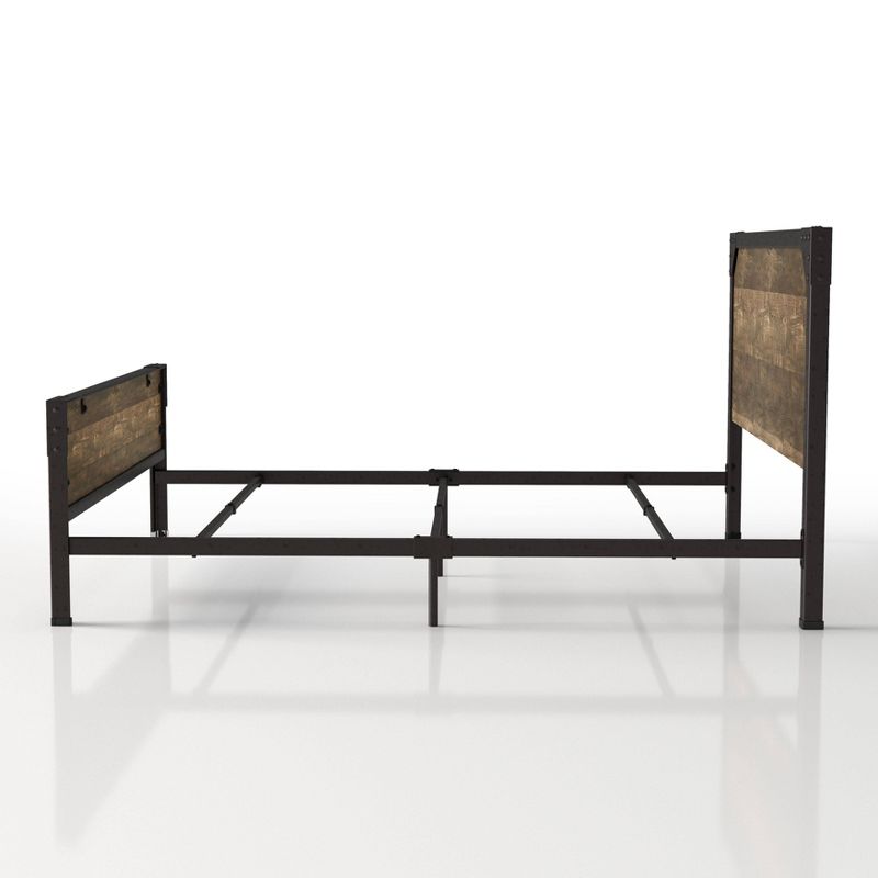 Full Newscar Metal Panel Bed Reclaimed Oak - HOMES: Inside + Out