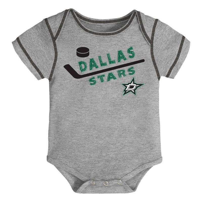 NHL Dallas Stars Baby Boys' Game Winner Bodysuit Set 3pk - 3-6M