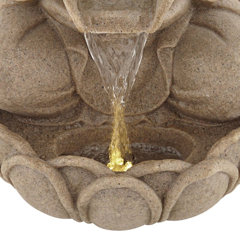 John Timberland Sitting Buddha 22" High Zen Fountain with LED Light