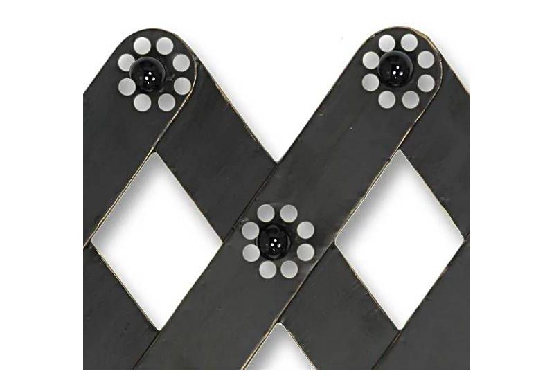 11" Metal Wall Hooks with Decorative Knobs Decorative Wall Art Ash - StyleCraft