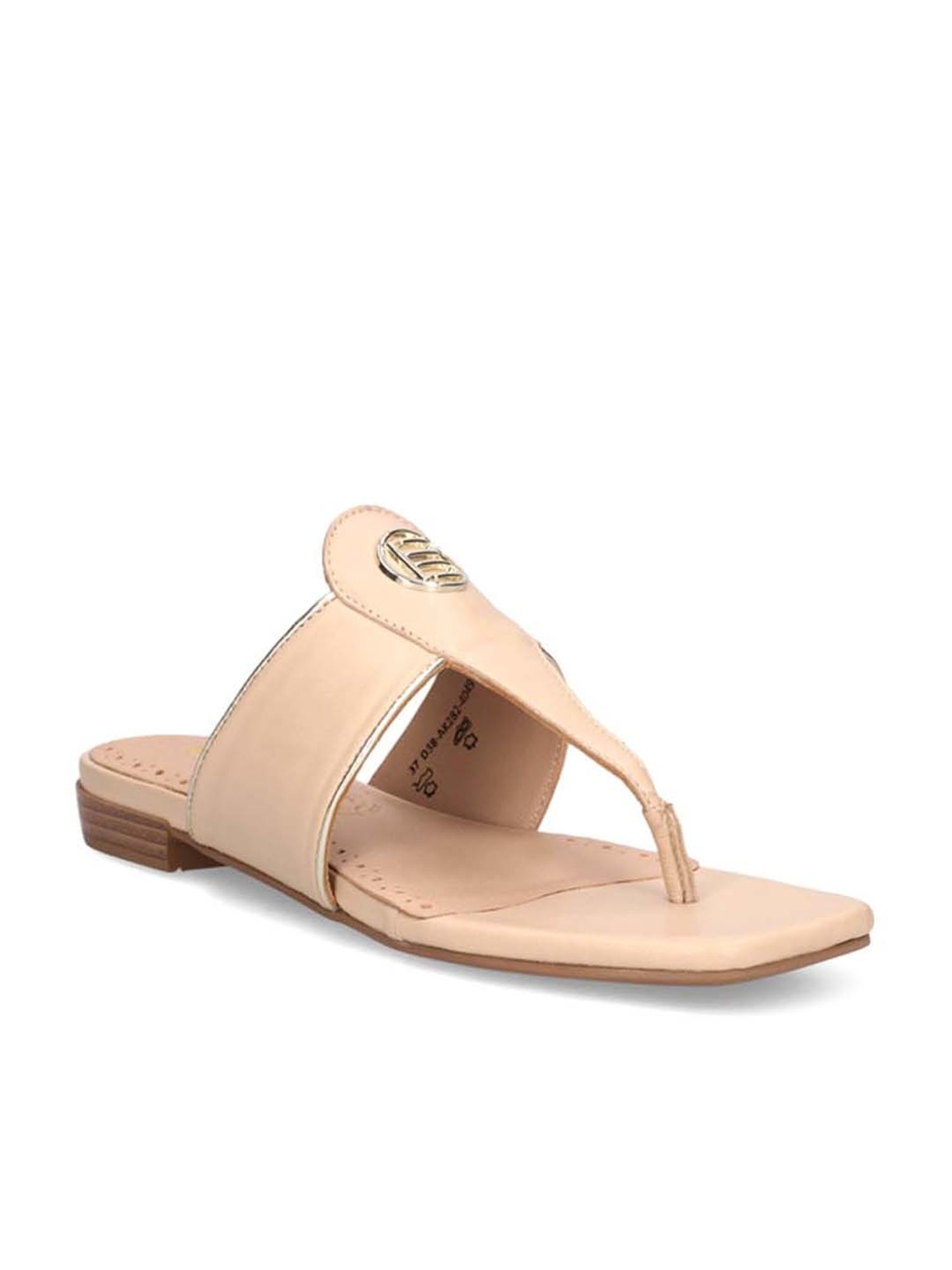 BAGATT Women's Mala Beige T-Strap Sandals