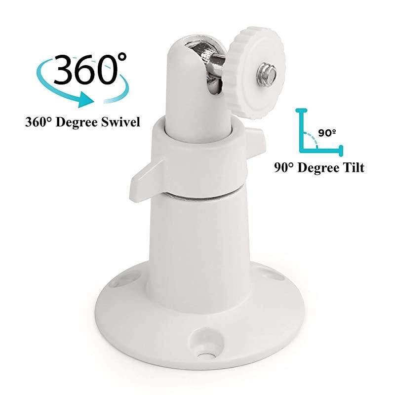 360 Degree Adjustable Security Weatherproof Indoor Outdoor Wall Mount Compatible for Ring Stick Up Wyze Cam Pan Arlo Camera and More - Light Gray (3 Pack)