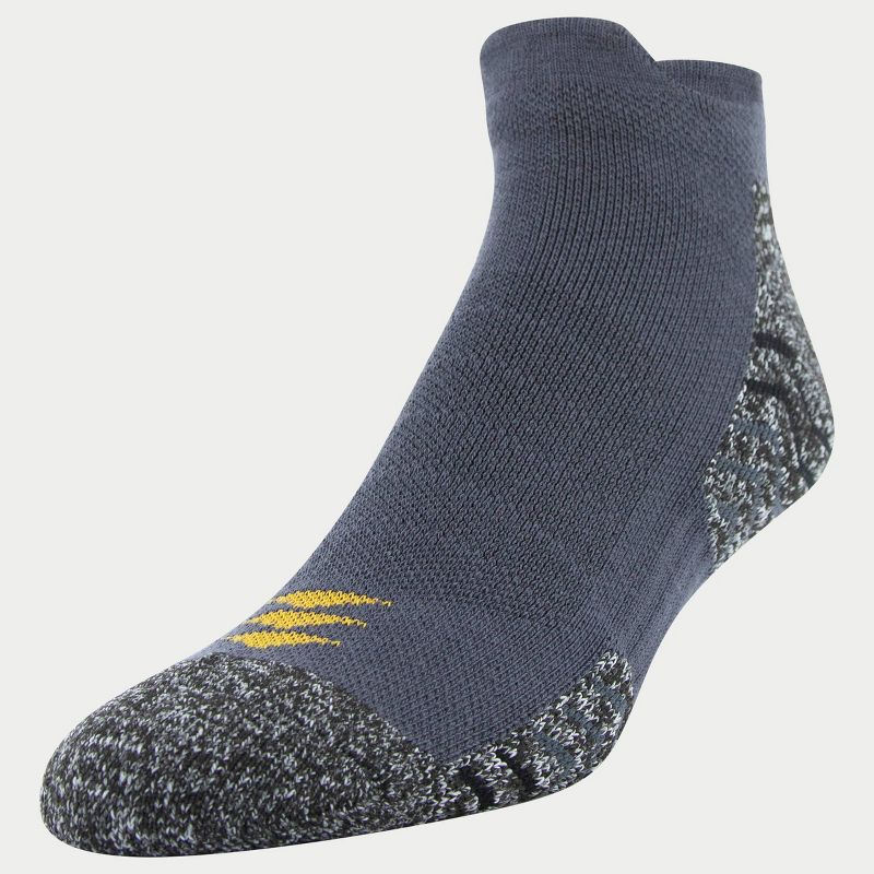 PowerSox Men's Sport 6pk Swervy Double Tab Athletic Socks - Black/Red 6-12.5