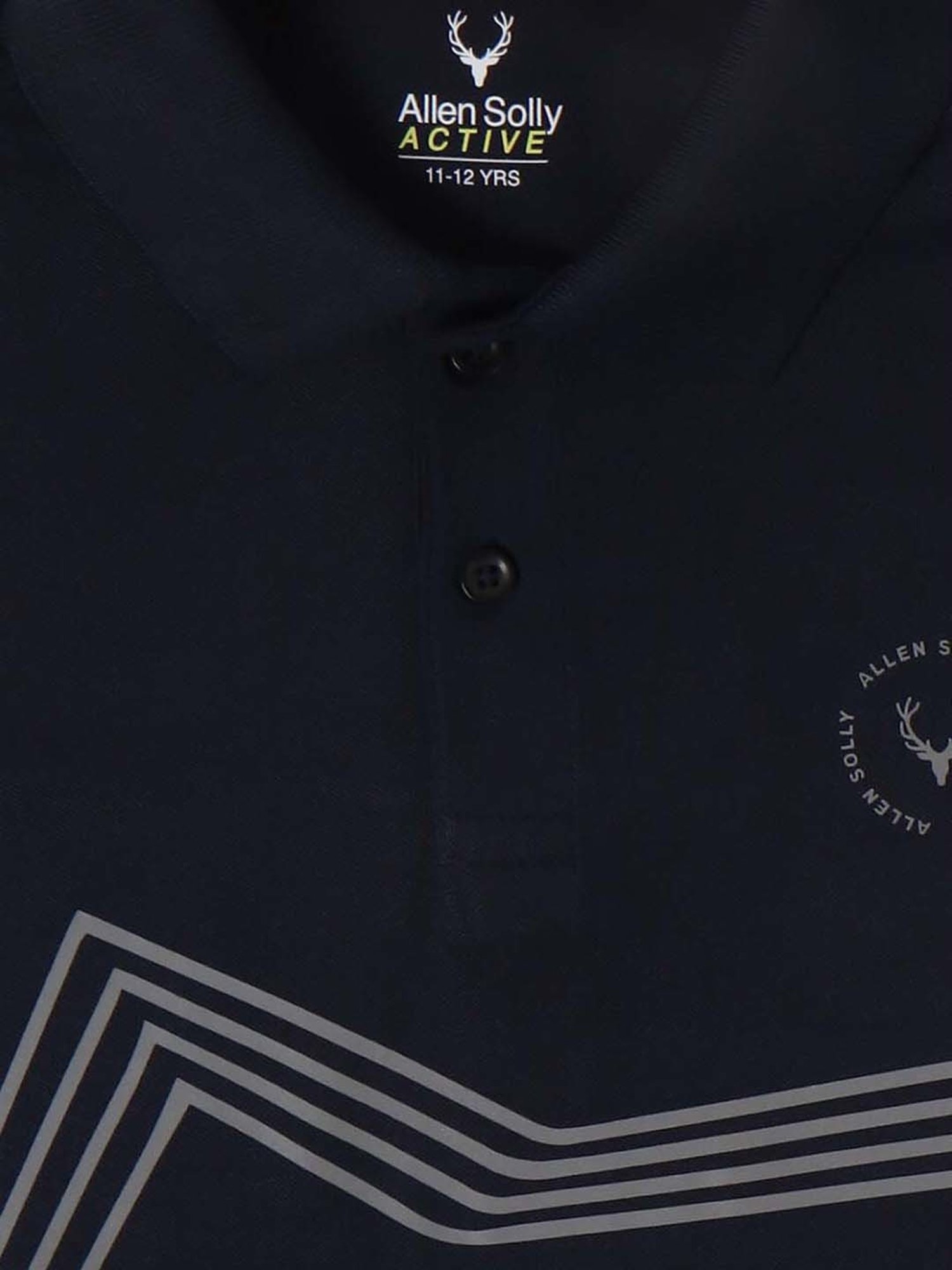 Allen Solly Junior Yellow Logo Print Polo T-Shirt