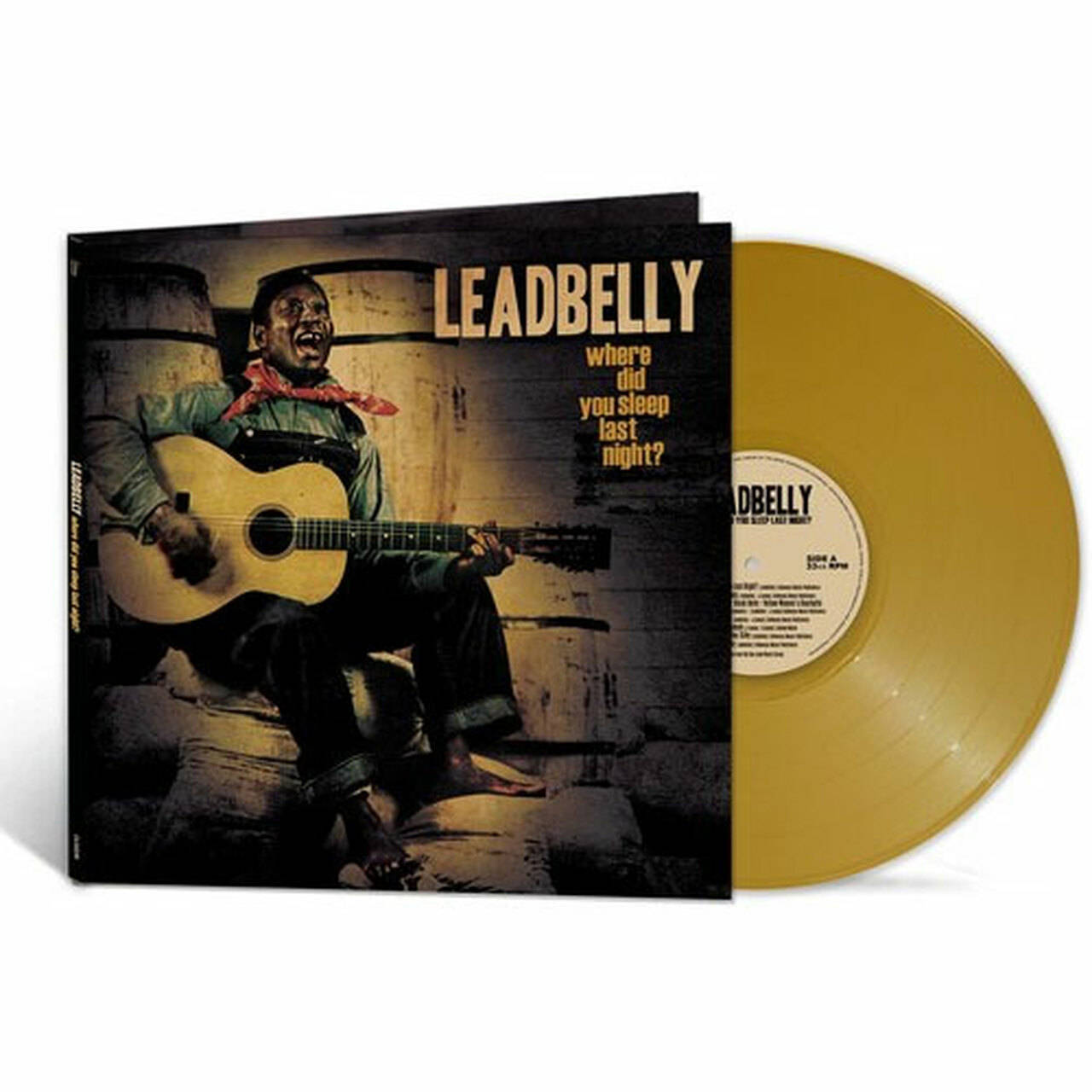 Leadbelly Where Did You Sleep Last Night? LP (Gold Vinyl)