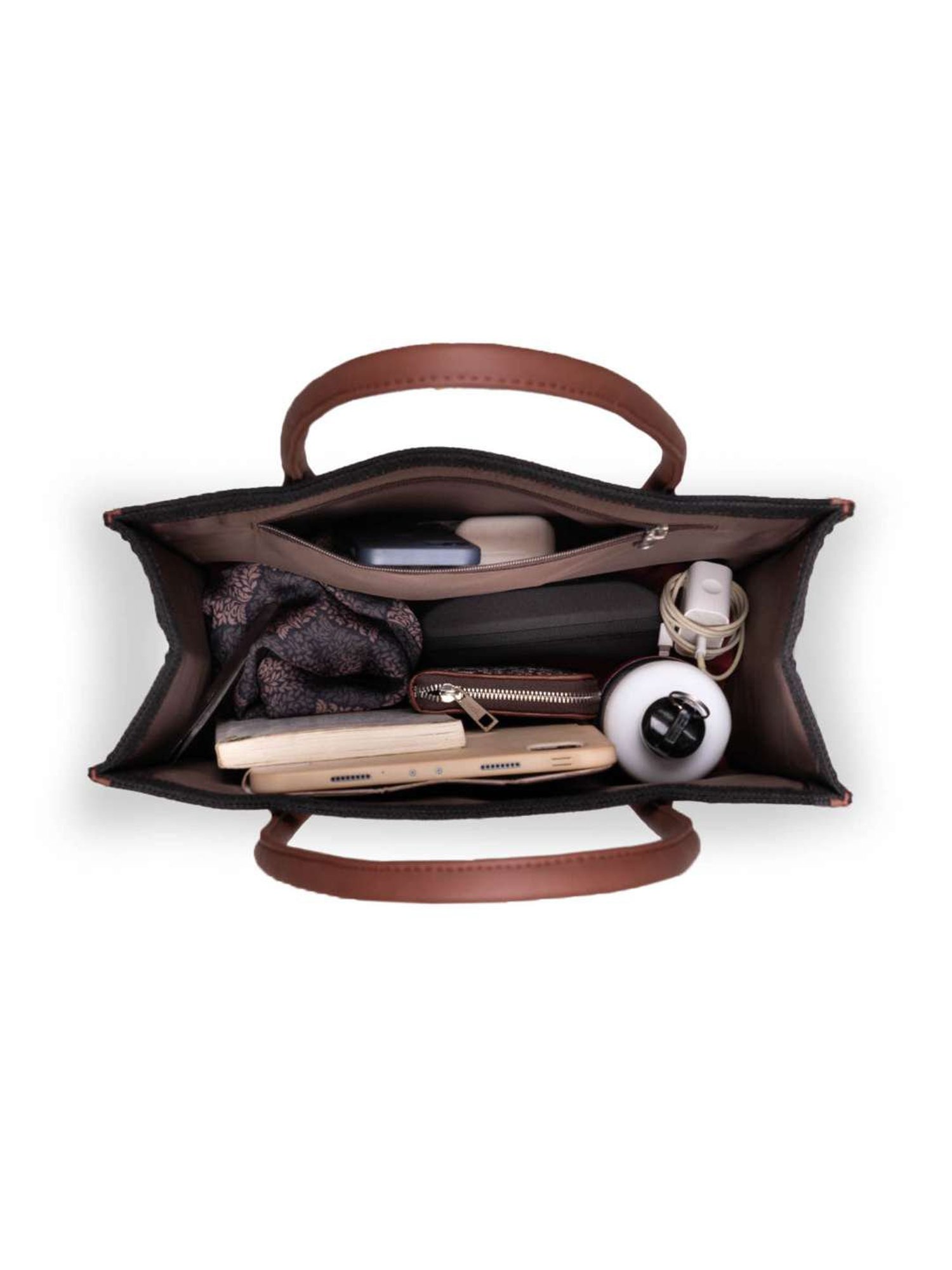 ZOUK Kashmir Blooms Book Multicolor Printed Tote Handbag