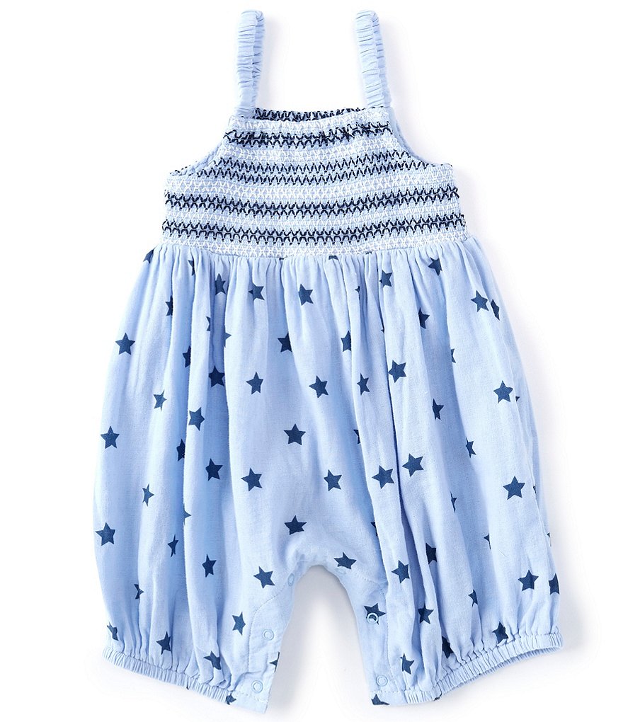 Peek Baby Girls 3-24 Months Star-Embroidered Romper