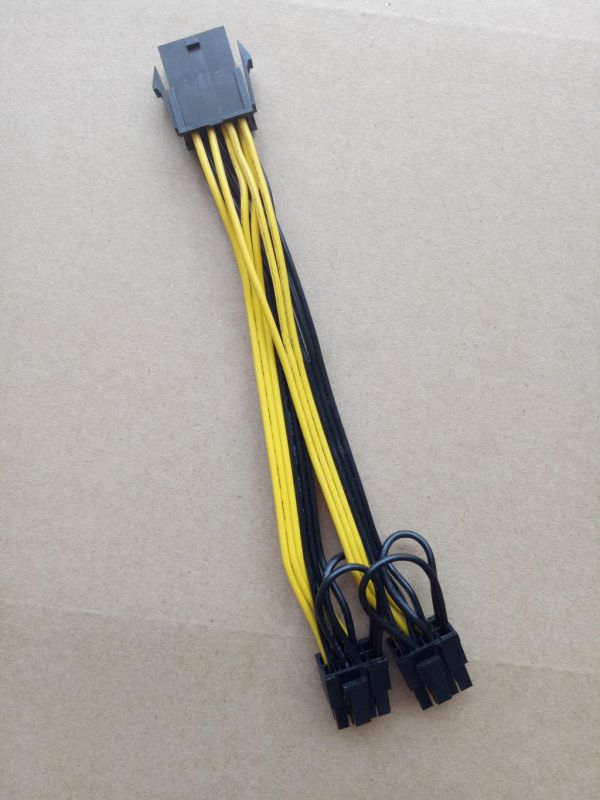 CPU 8Pin to Graphics Video Card Double PCI-E PCIe 8Pin ( 6Pin + 2Pin ) Power Supply Splitter Cable Cord 15cm