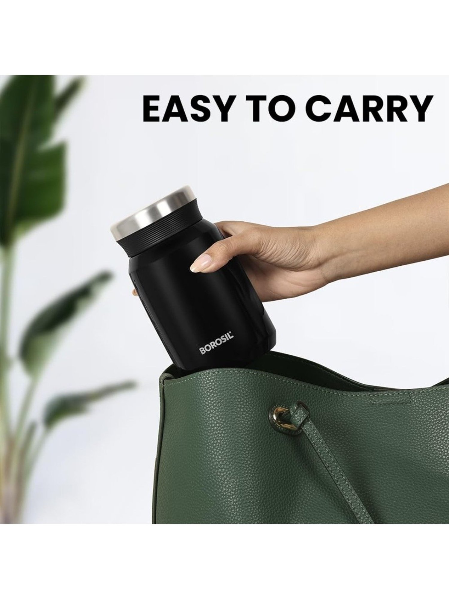Borosil ?Black Stainless Steel Flasks (500 ML)