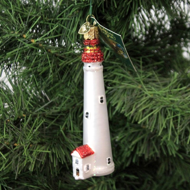 Old World Christmas 4.75" Cape May Lighthouse New Jersey Southern Shore  -  Tree Ornaments