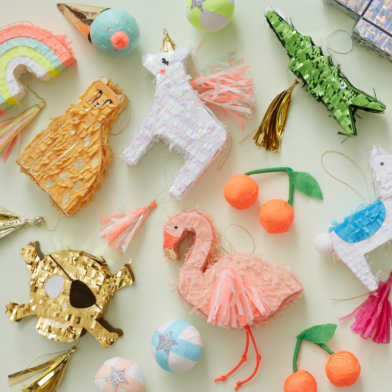 Meri Meri - Rainbow Party Favor Pinatas - Party Favors - 3ct