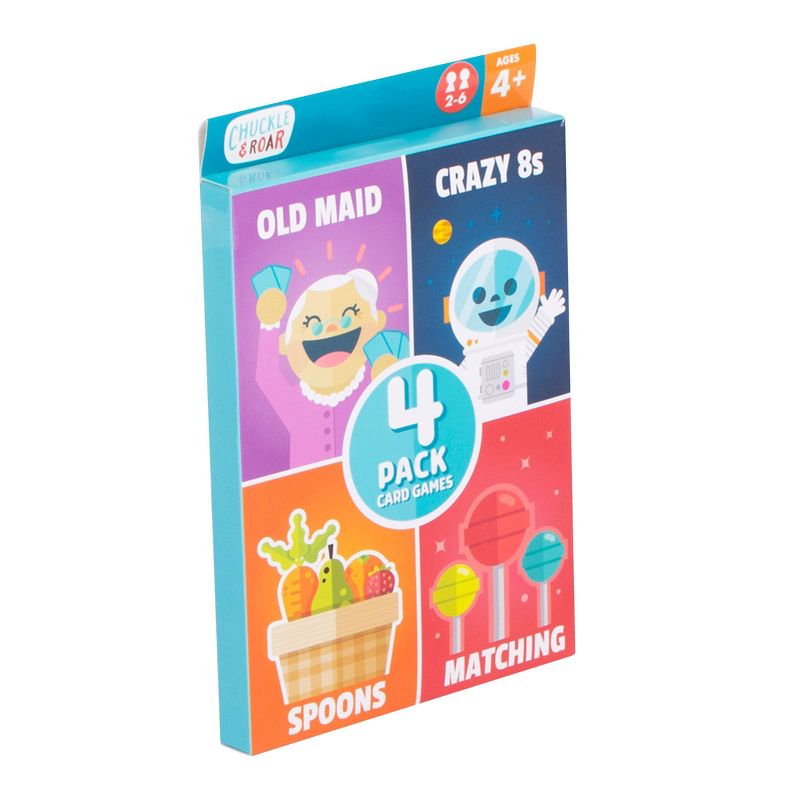Chuckle & Roar Old Maid, Spoons, Matching and Crazy 8s Classic Card Games