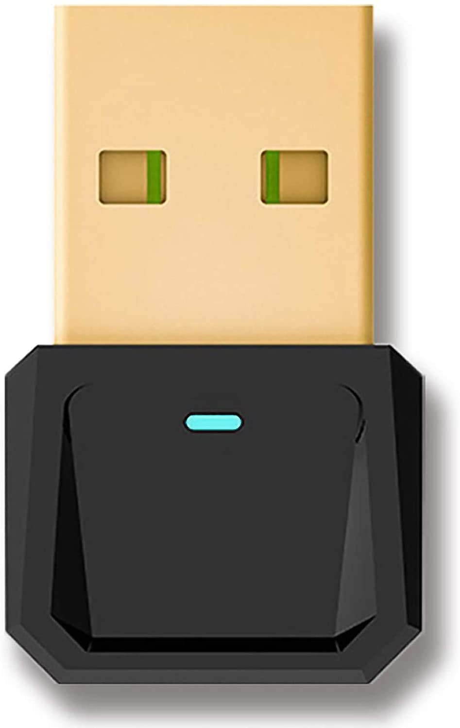 Bluetooth 5.0 USB Adapter for PC Zouhi Desktop Computer Bluetooth USB Dongle Supports Win10/8.1/8/7/XP/Vista Bluetooth Transmitter Receiver for Wireless Headset/Mouse/Keyboard/Speaker