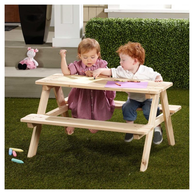 Rectangle Wooden Kids Picnic Table - Merry Products