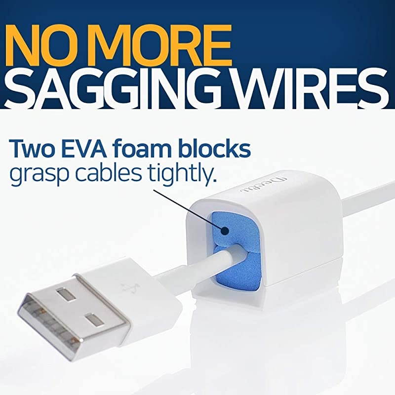 12 Pack Cable Clip with Eva Foam and Strong Adhesive Tape  Cable Tok Multipurpose Wire Management Drop for Home Office Car and Desk Convenient Cord Holder Organizer Gift for Family Black