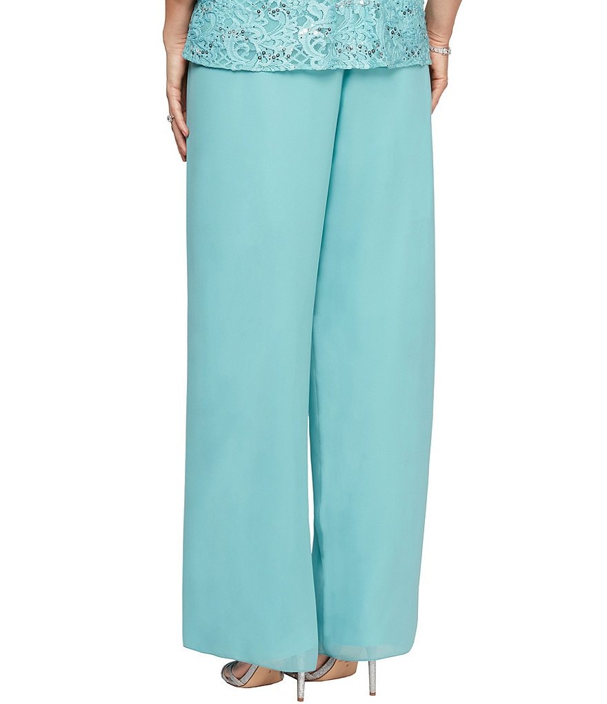 Alex Evenings Wide Leg Chiffon Pant