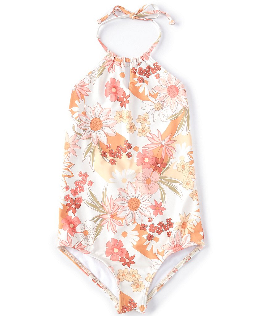 Billabong Big Girls 7-14 Little Bit Sun One-Piece Swimsuit