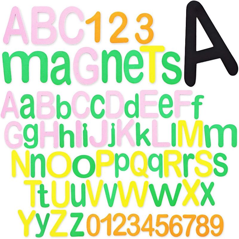 Bright Creations Magnetic ABC Alphabet Letters & Numbers Kit in 140 Pieces for Educating Kids, Spelling & Count