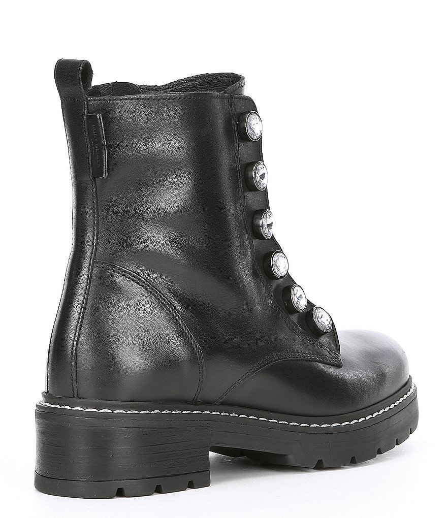 Kurt Geiger London Bax Leather Moto Block Heel Booties