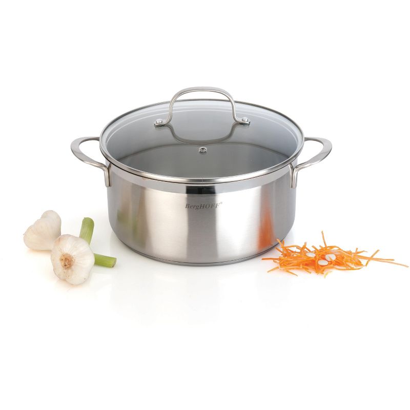 BergHOFF Bistro 9.5" 18/10 Stainless Steel Covered Stockpot 4.8 Qt