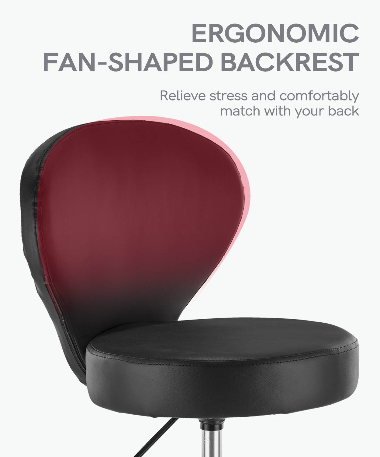 KLASIKA Rolling Swivel Salon Stool Chair with Back Support Adjustable Hydraulic for Office Massage Facial Spa Medical Drafting Tattoo Beauty Barber 2 Pack